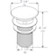 Alfi Brand ALFI brand AB8056-W White Ceramic Mushroom Top Pop Up Drain for Sinks with Overflow AB8056-W - alternate 4